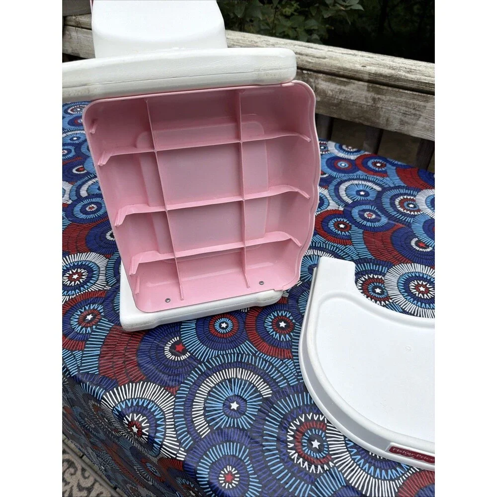Vintage Fisher Price 71777 “Rare” Caring Touch Pink Baby Doll High Chair